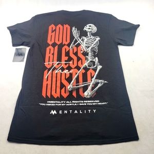 NWT Mentality God Bless the Hustle tshirt